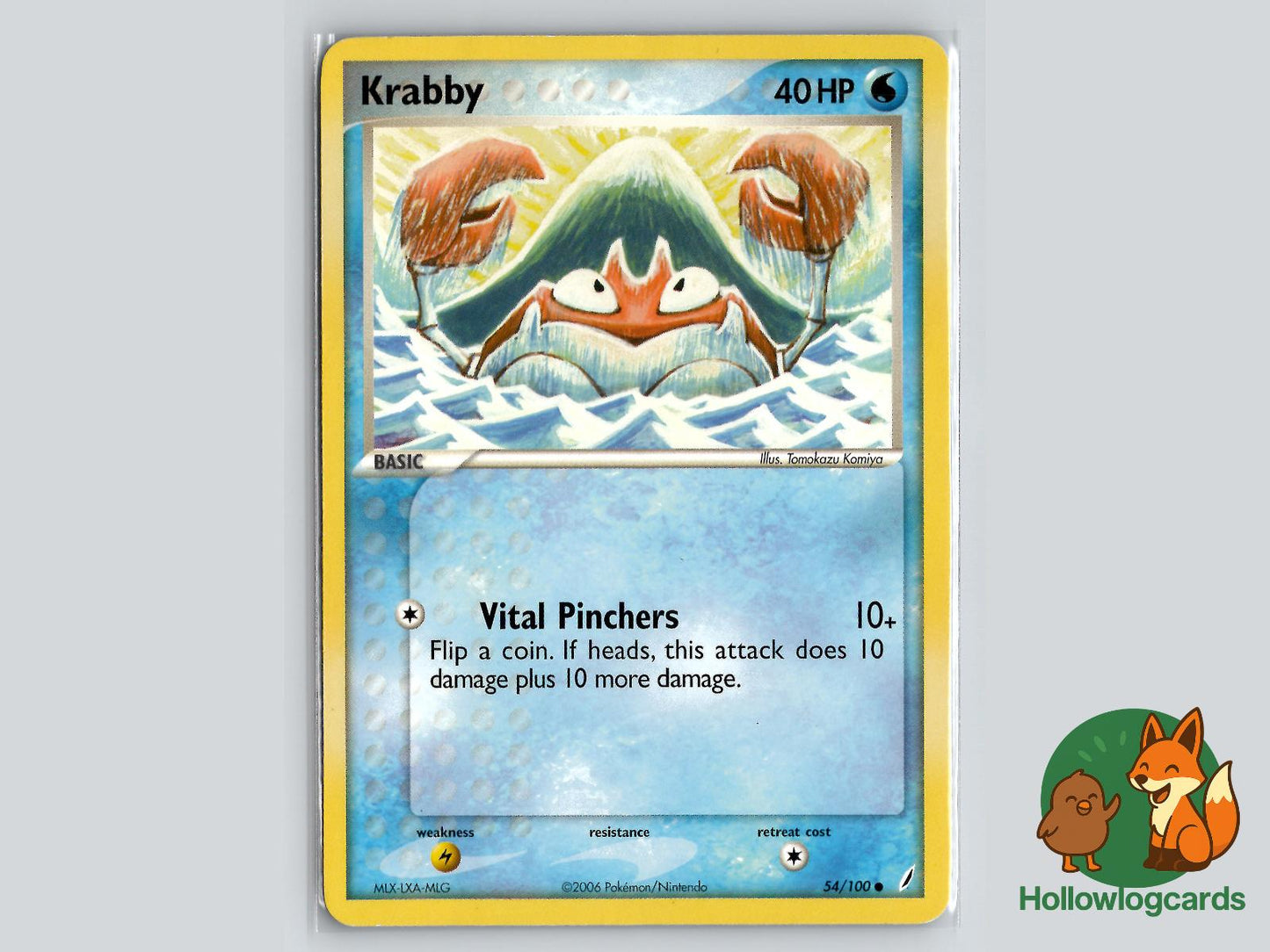Krabby (54/100) - Crystal Guardians Pokémon Card