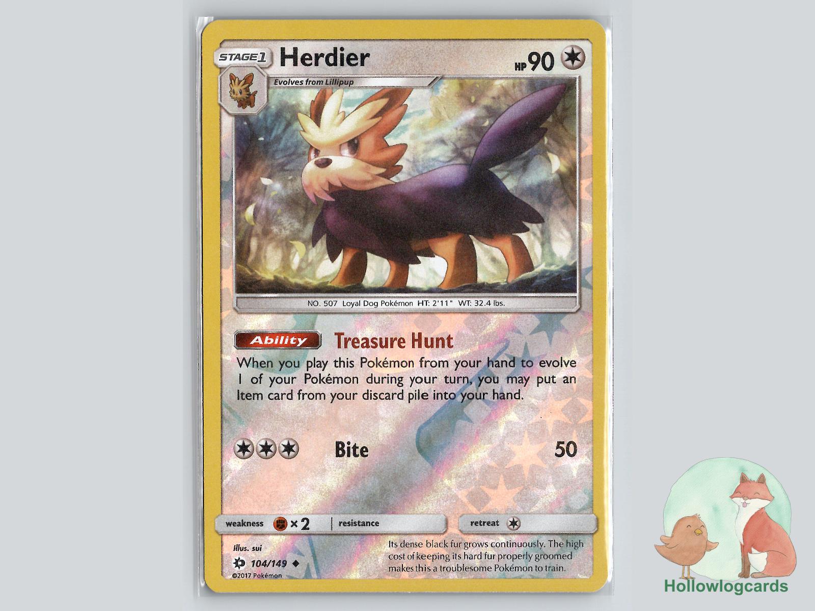 Herdier (104/149) - Base Pokémon Card