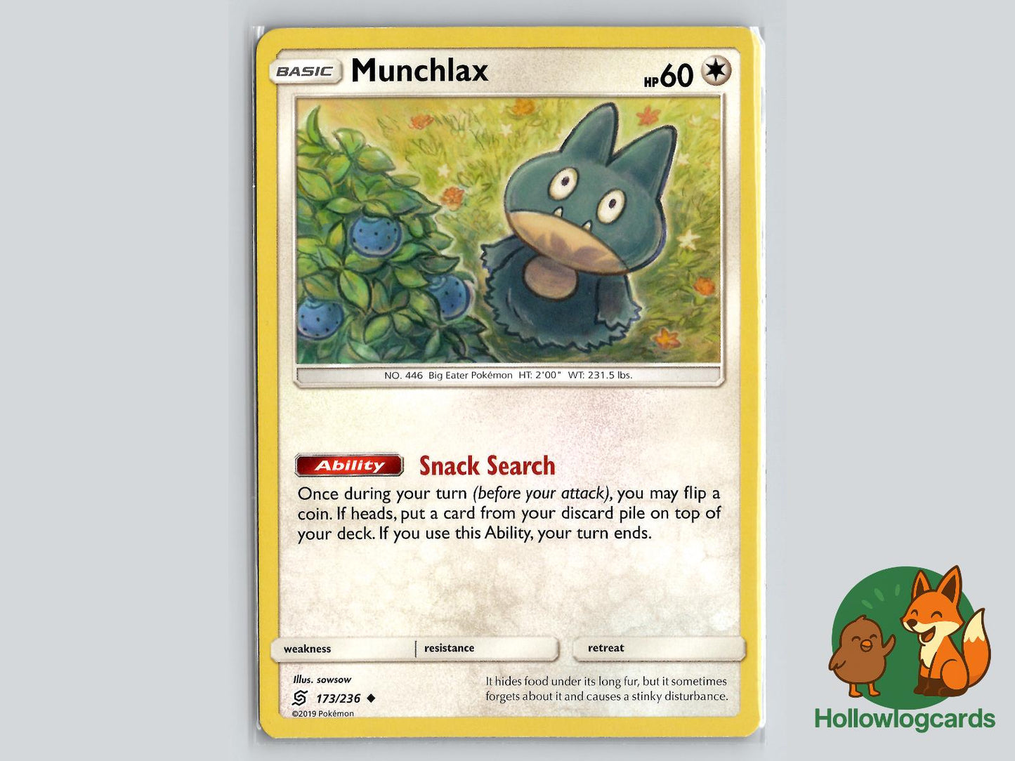 Munchlax (173/236) - Unified Minds Pokémon Card