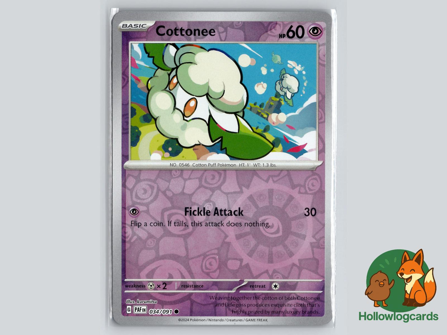 Cottonee (034/091) - Paldean Fates Pokémon Card