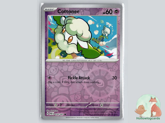 Cottonee (034/091) - Paldean Fates Pokémon Card