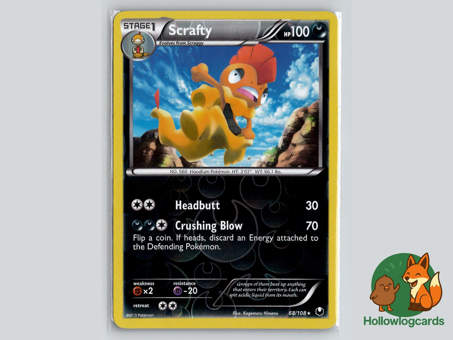 Scrafty (68/108) - Dark Explorers Pokémon Card