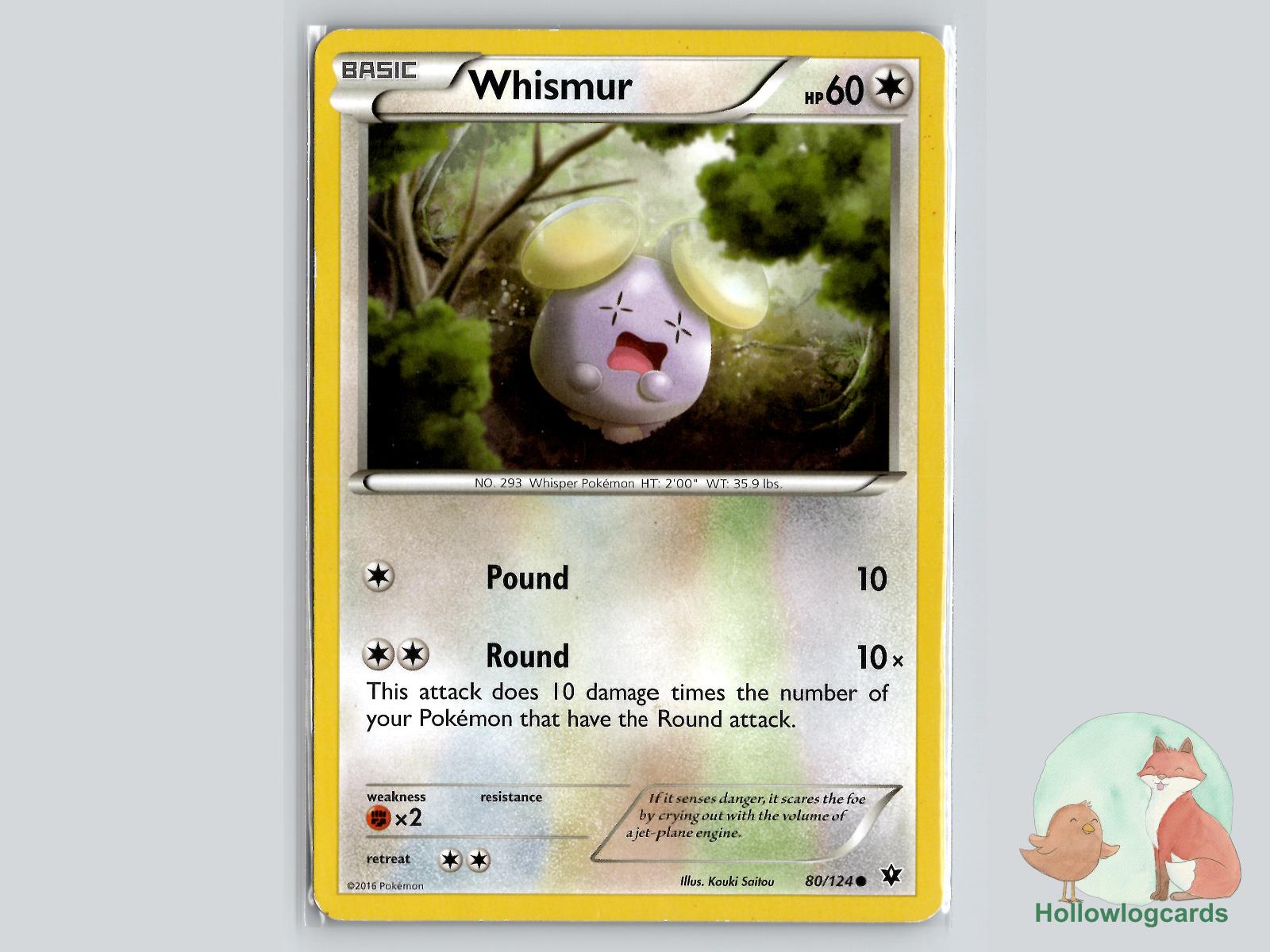 Whismur (80/124) - Fates Collide Pokémon Card