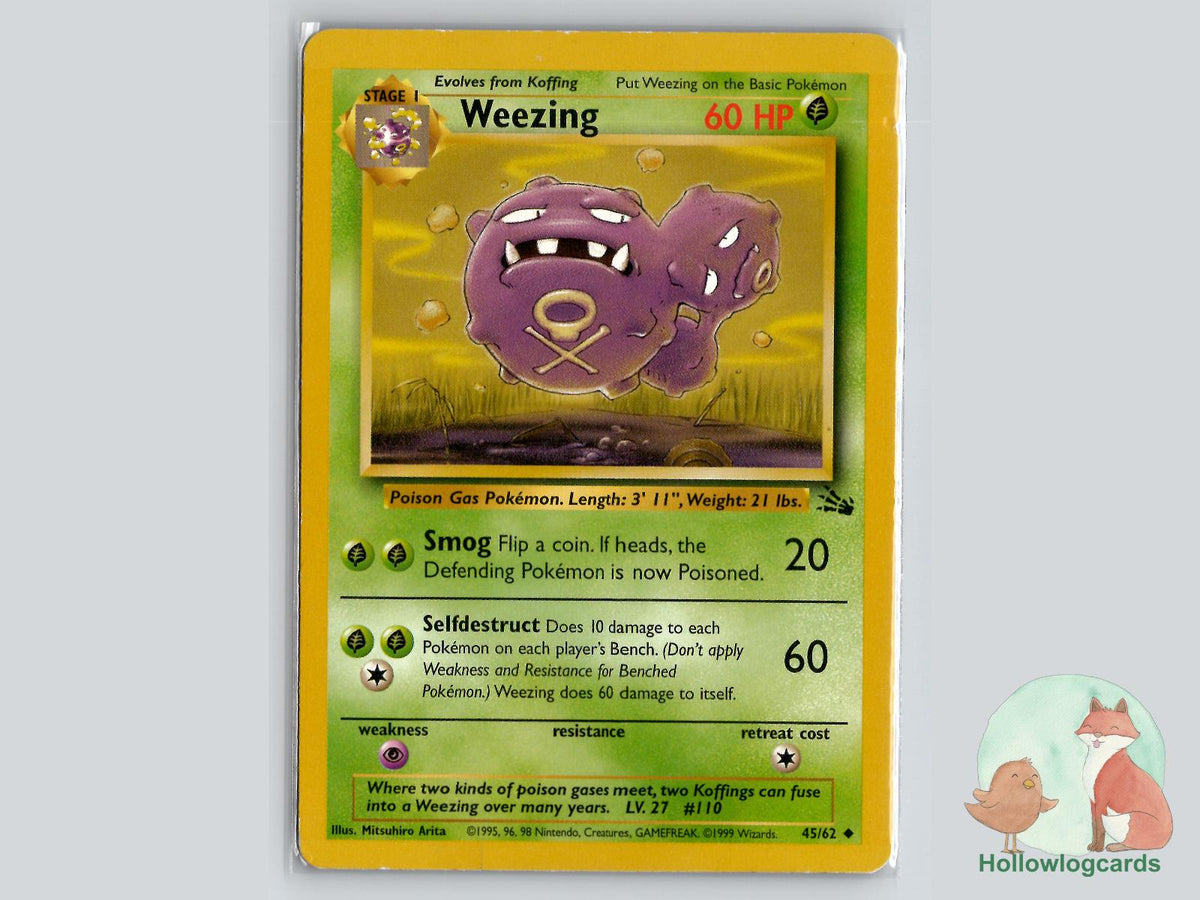 Weezing (45/62) - Fossil Pokémon Card