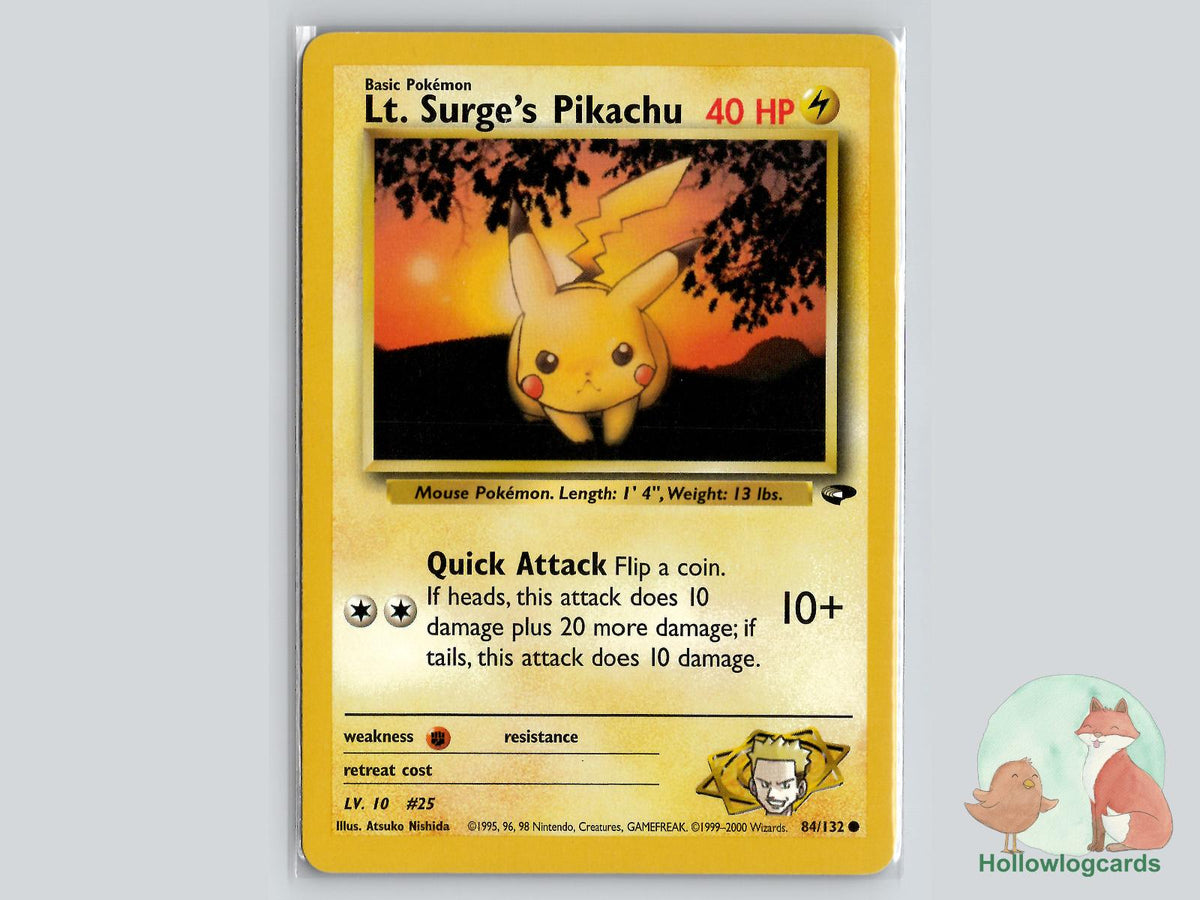 Lt. Surge's Pikachu (84/132) - Gym Challenge Pokémon Card