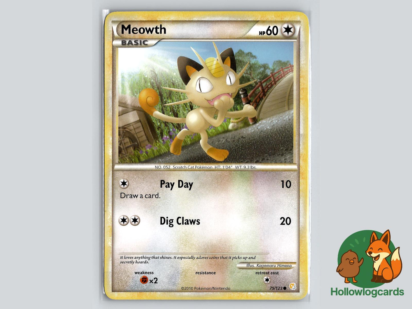 Meowth (75/123) - HeartGold & SoulSilver Pokémon Card