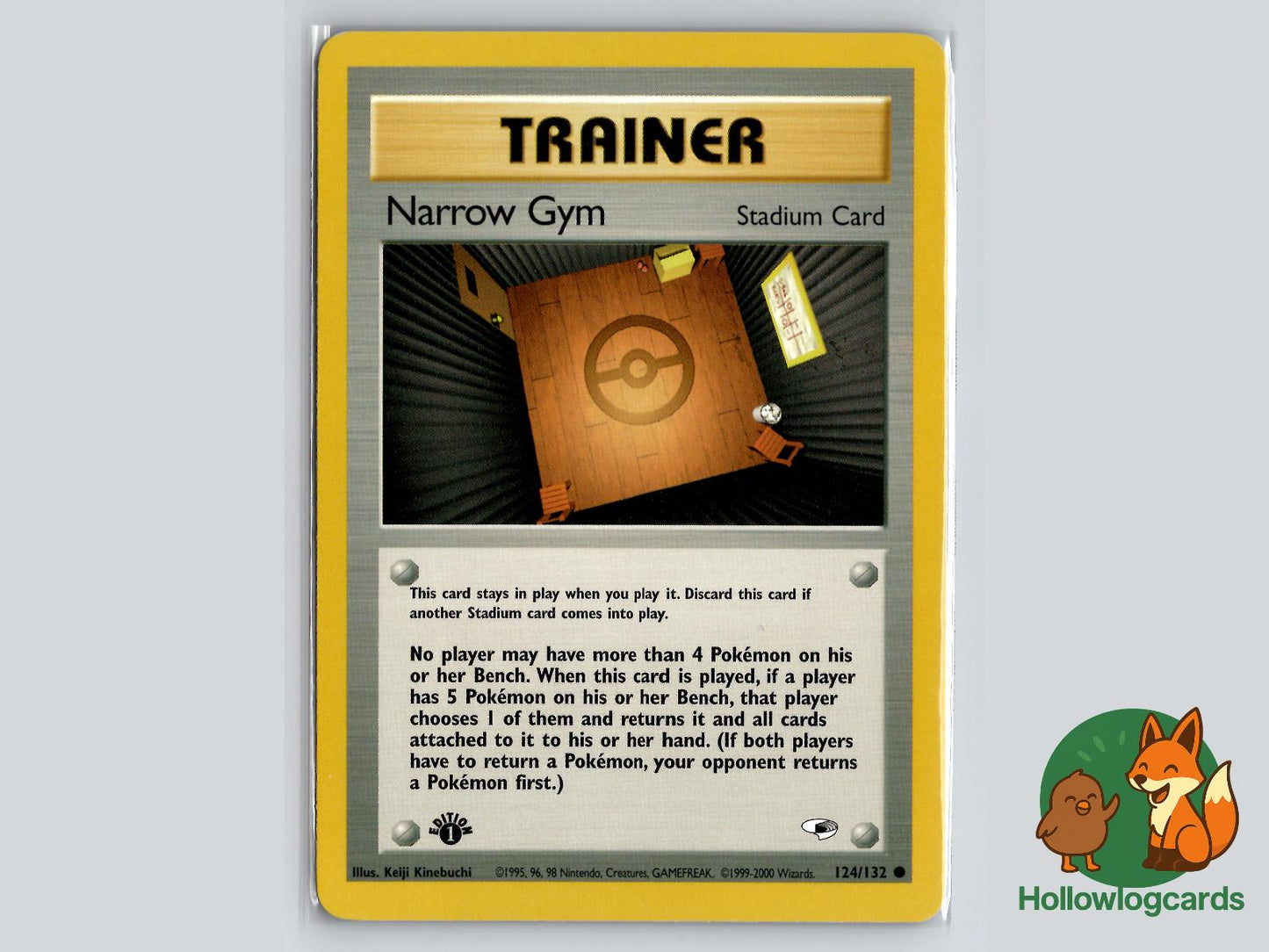 1st Edition Narrow Gym (124/132) - Gym Heroes Pokémon Card