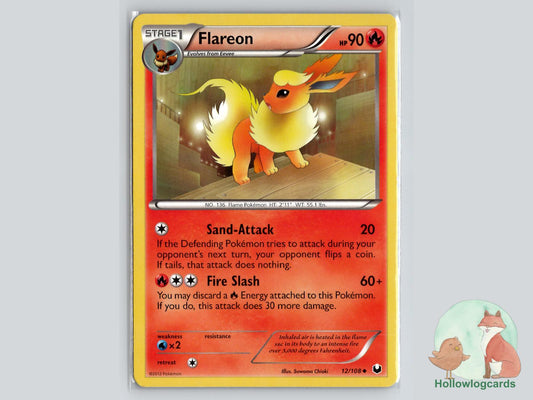 Flareon (12/108) - Dark Explorers Pokémon Card