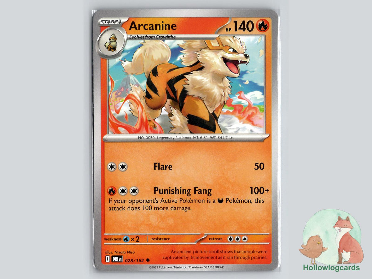 Arcanine (028/182) - Destined Rivals Pokémon Card