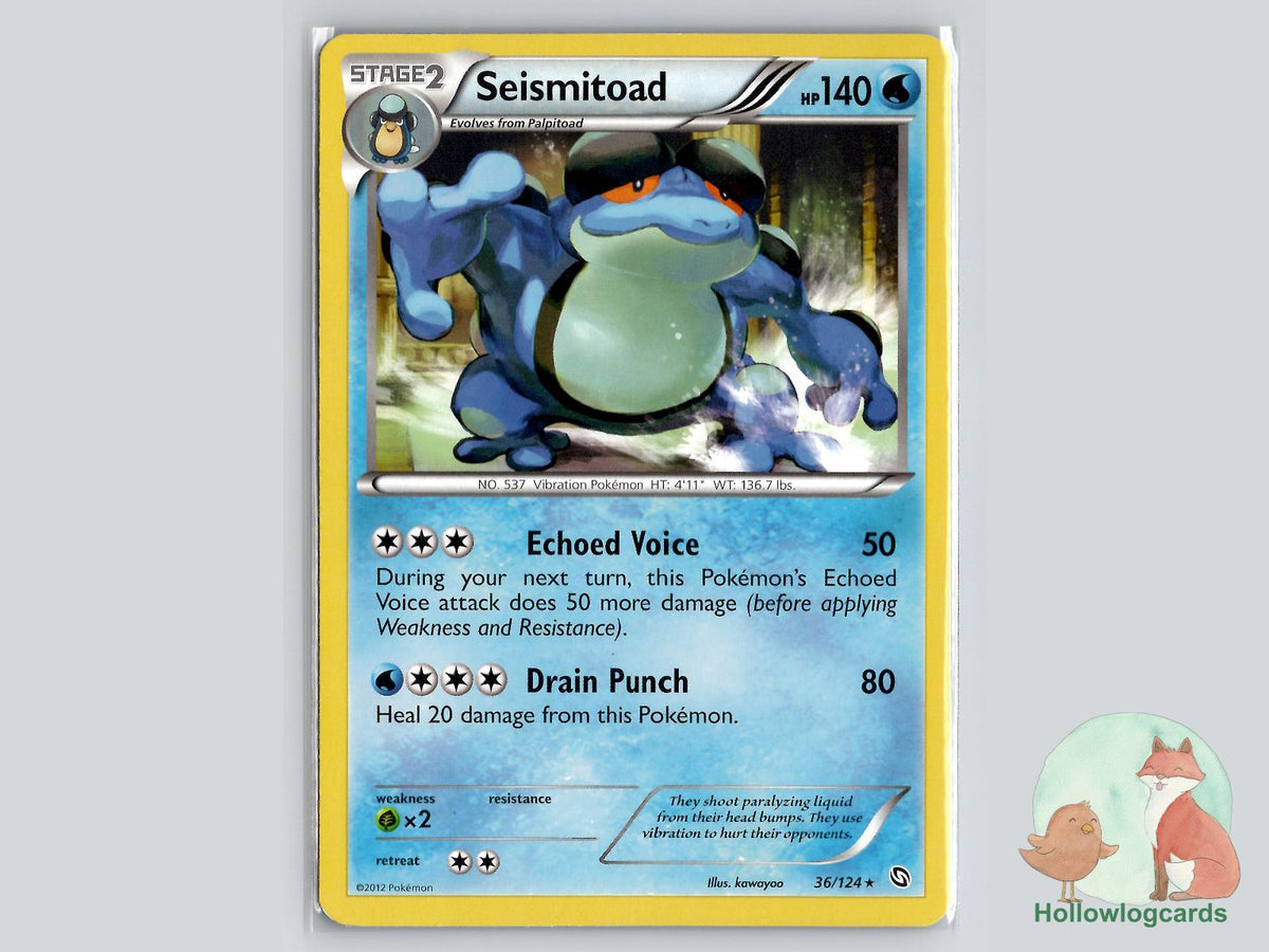 Seismitoad (36/124) - Dragons Exalted Pokémon Card