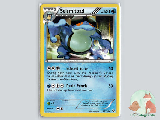 Seismitoad (36/124) - Dragons Exalted Pokémon Card