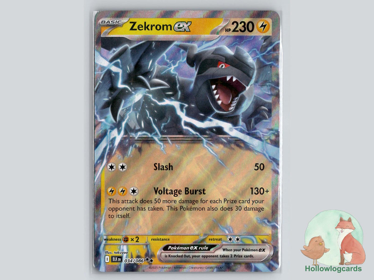 Zekrom ex (034/086) - Black Bolt Pokémon Card