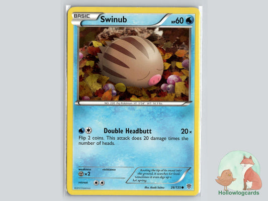 Swinub (26/135) - Plasma Storm Pokémon Card