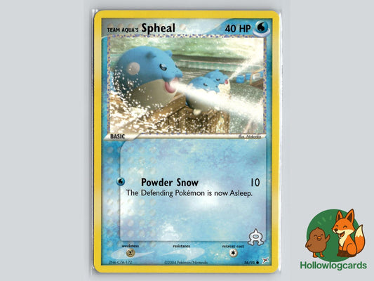 Team Aqua's Spheal (56/95) - Team Magma vs Team Aqua Pokémon Card