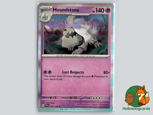 Houndstone (106/198) - Scarlet & Violet Pokémon Card