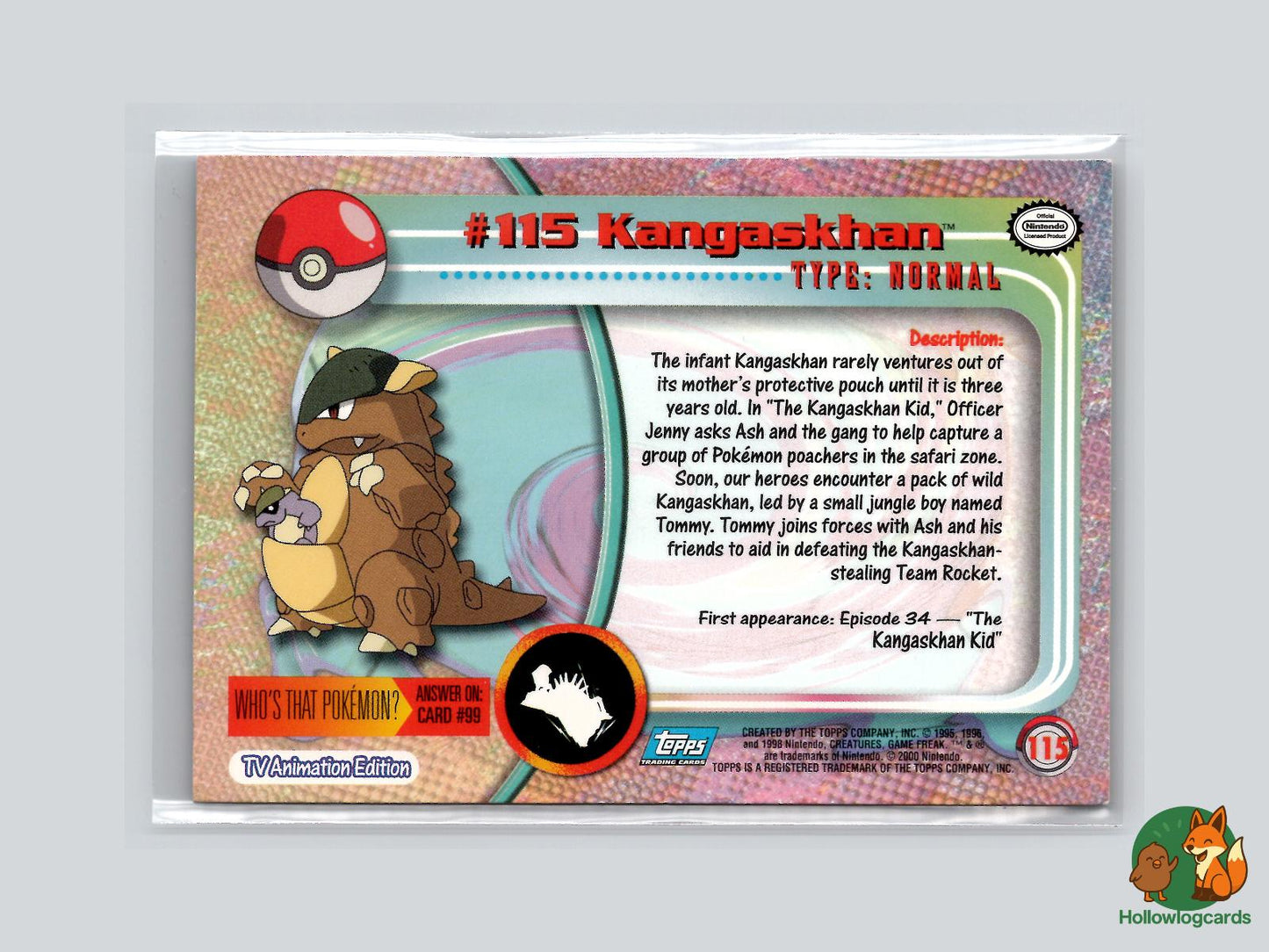 Kangaskhan (#115) - Topps Trading Cards Series 2
