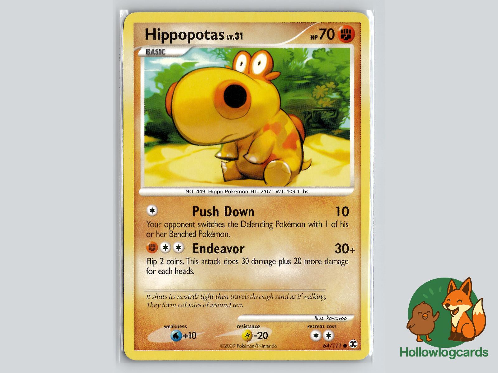 Hippopotas (64/111) - Rising Rivals Pokémon Card