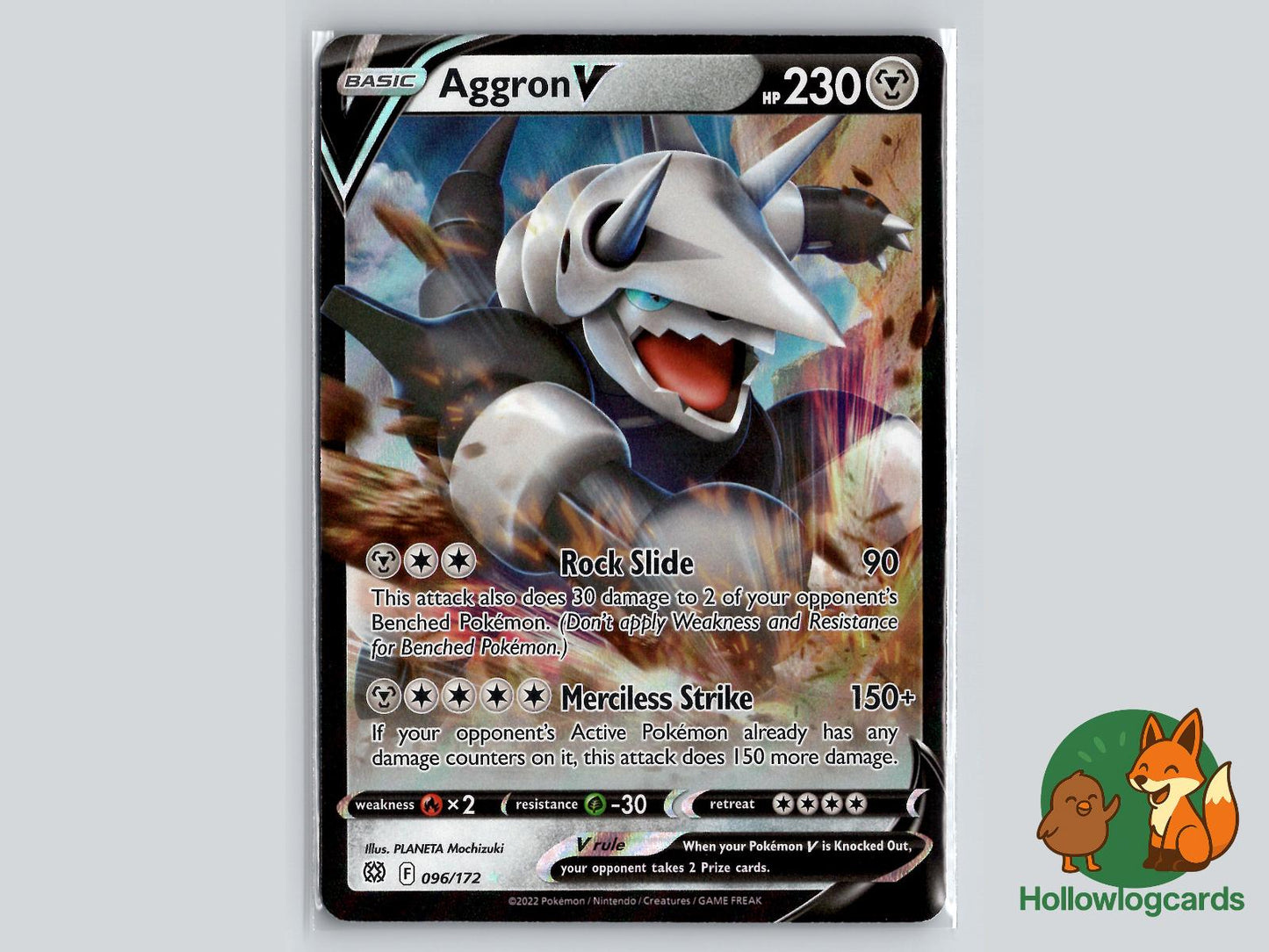Aggron V (096/172) - Brilliant Stars Pokémon Card