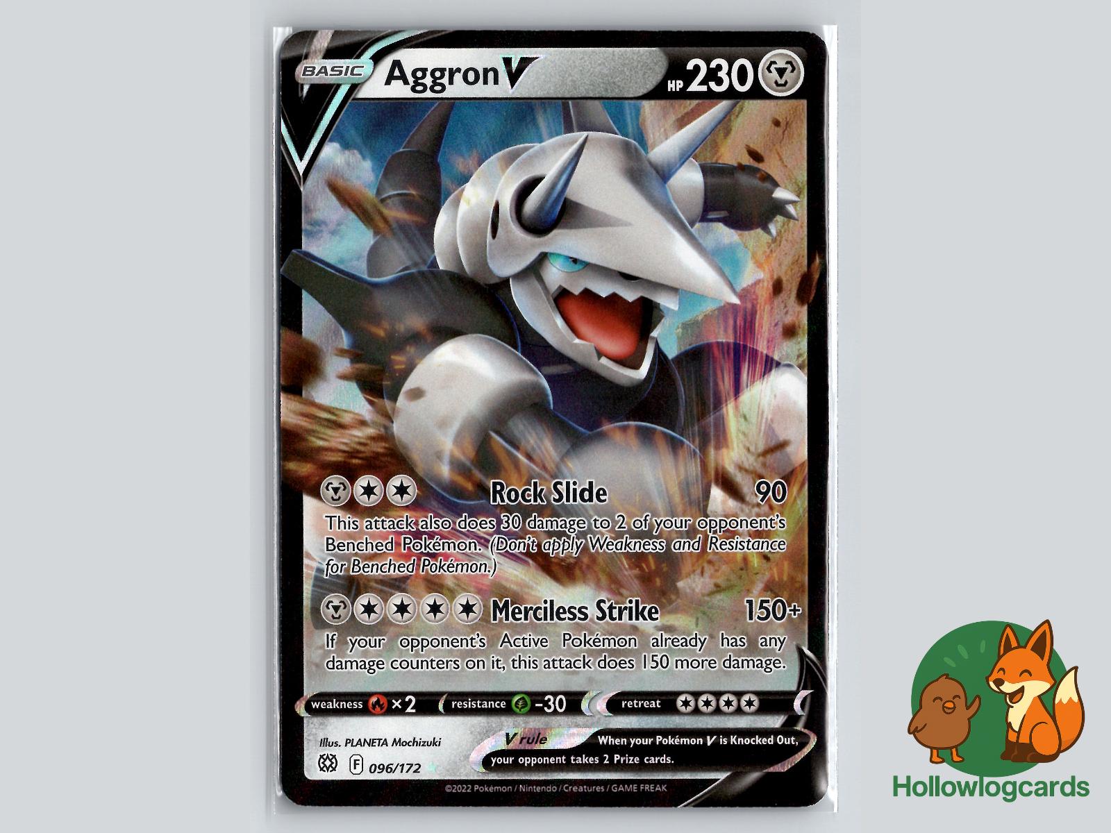 Aggron V (096/172) - Brilliant Stars Pokémon Card