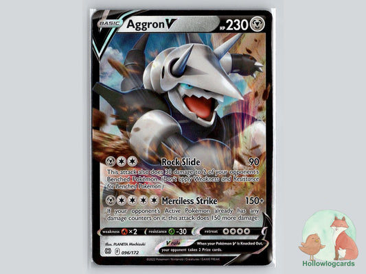 Aggron V (096/172) - Brilliant Stars Pokémon Card
