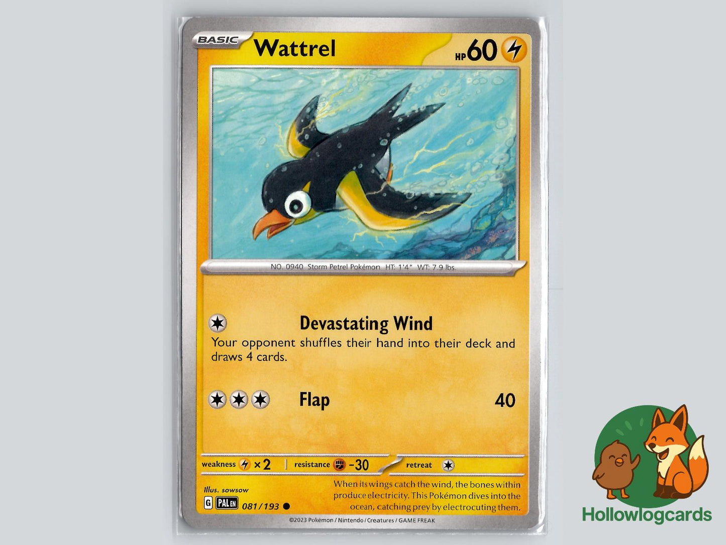 Wattrel (081/193) - Paldea Evolved Pokémon Card