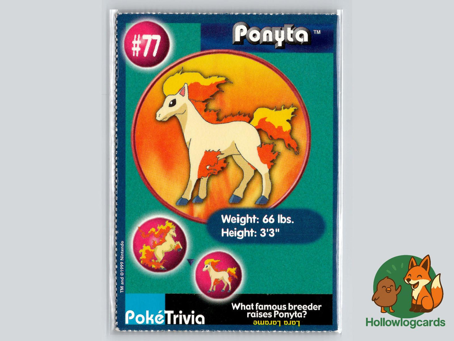 Ponyta (77) Pokémon Card