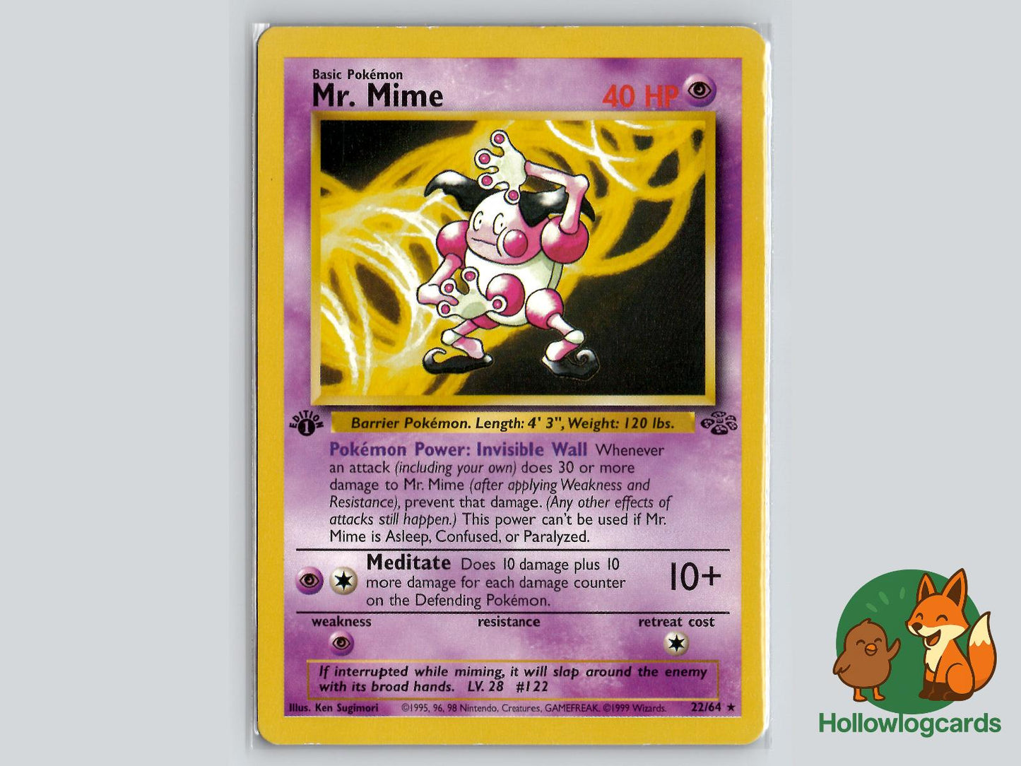 1st Edition Mr. Mime (22/64) - Jungle Pokémon Card