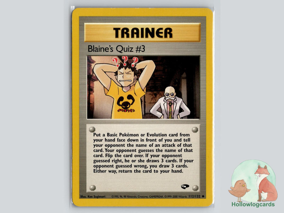 Blaine's Quiz #3 (112/132) - Gym Challenge Pokémon Card