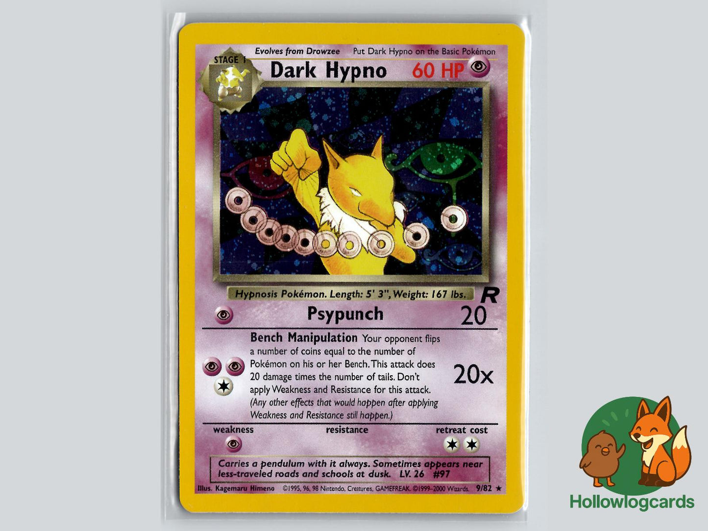 Dark Hypno (9/82) - Team Rocket Pokémon Card