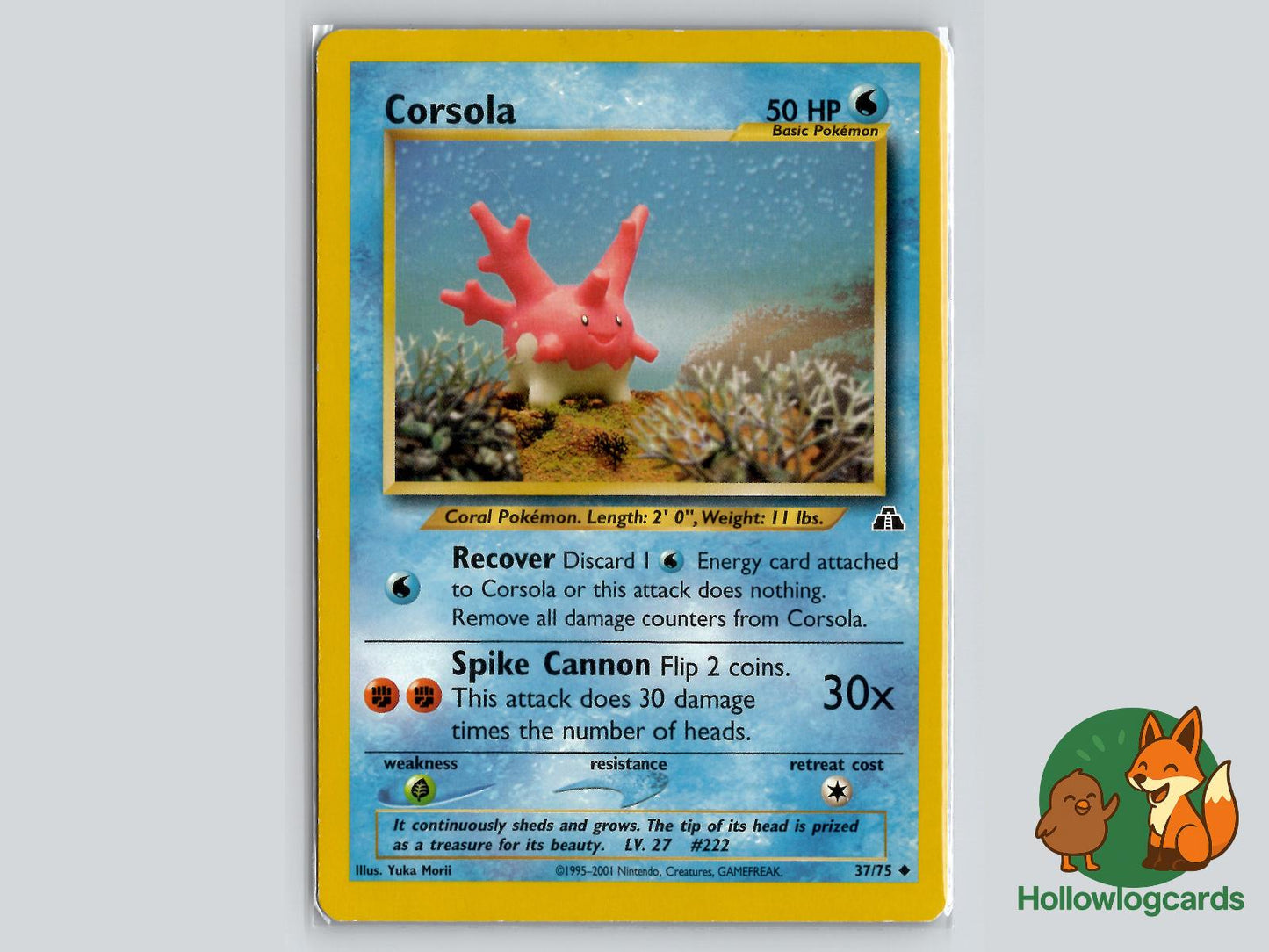 Corsola (37/75) - Neo Discovery Pokémon Card