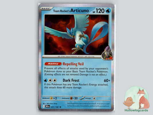 Team Rocket's Articuno (051/182) - Destined Rivals Pokémon Card