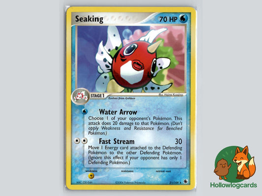 Seaking (21/109) - Ruby & Sapphire Pokémon Card