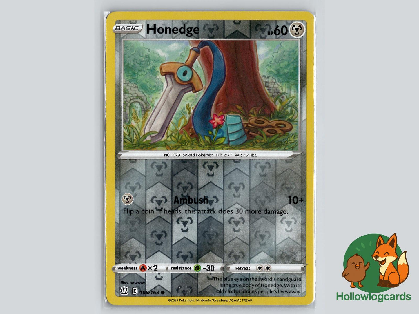 Honedge (105/163) - Battle Styles Pokémon Card