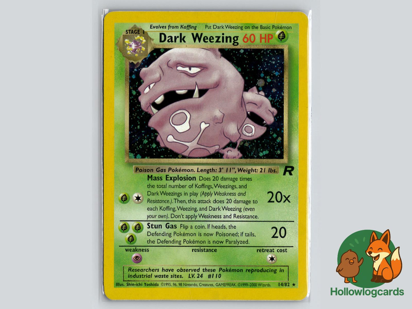 Dark Weezing (14/82) - Team Rocket Pokémon Card