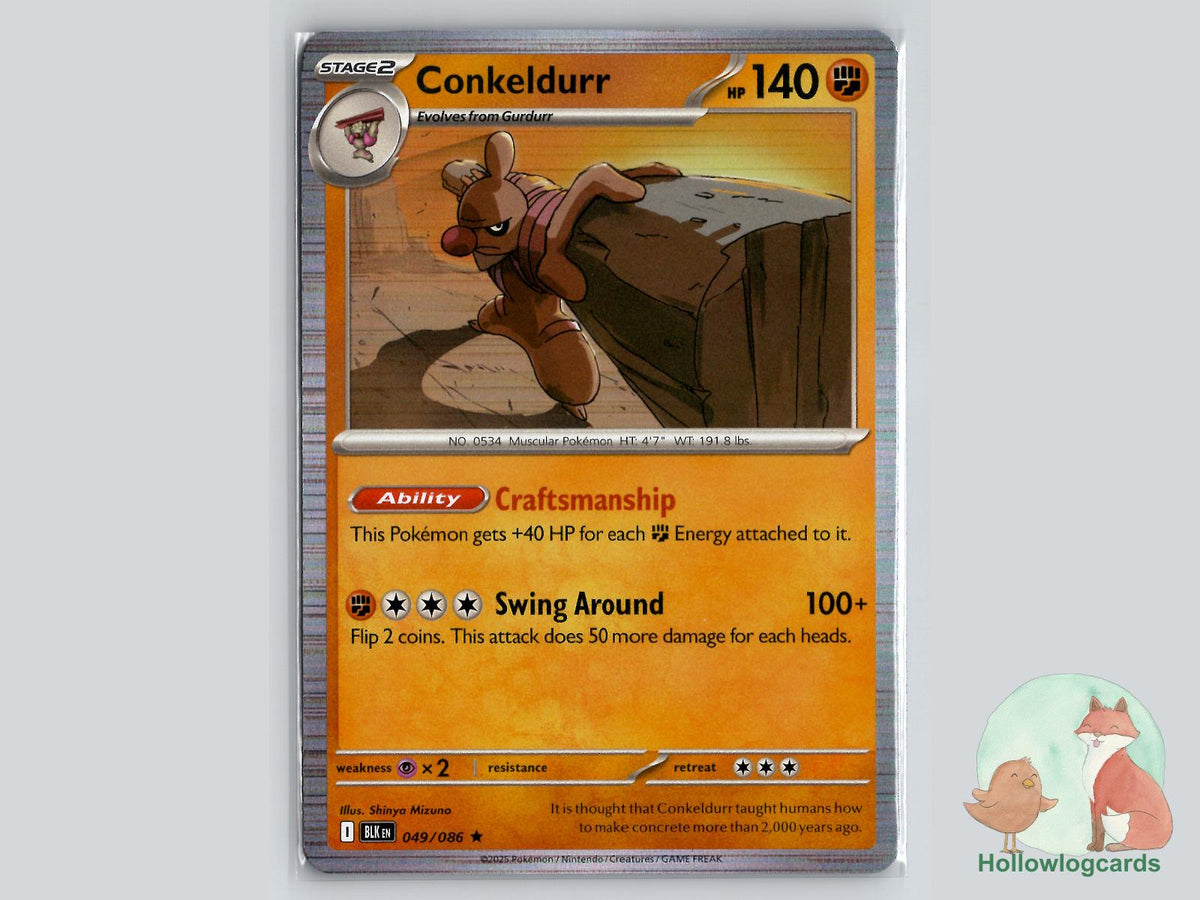 Conkeldurr (049/086) - Black Bolt Pokémon Card