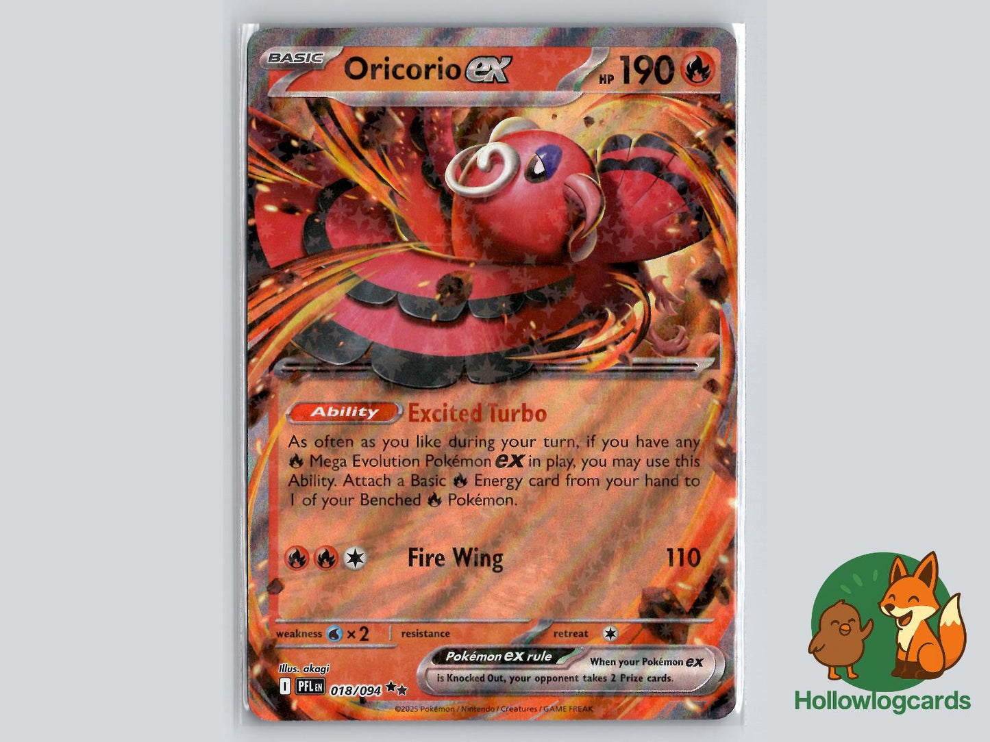 Oricorio ex (018/094) - Phantasmal Flames Pokémon Card