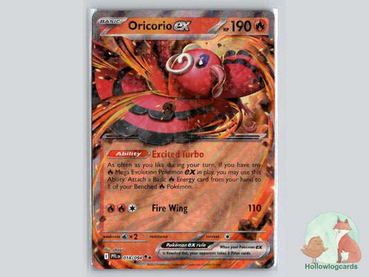 Oricorio ex (018/094) - Phantasmal Flames Pokémon Card