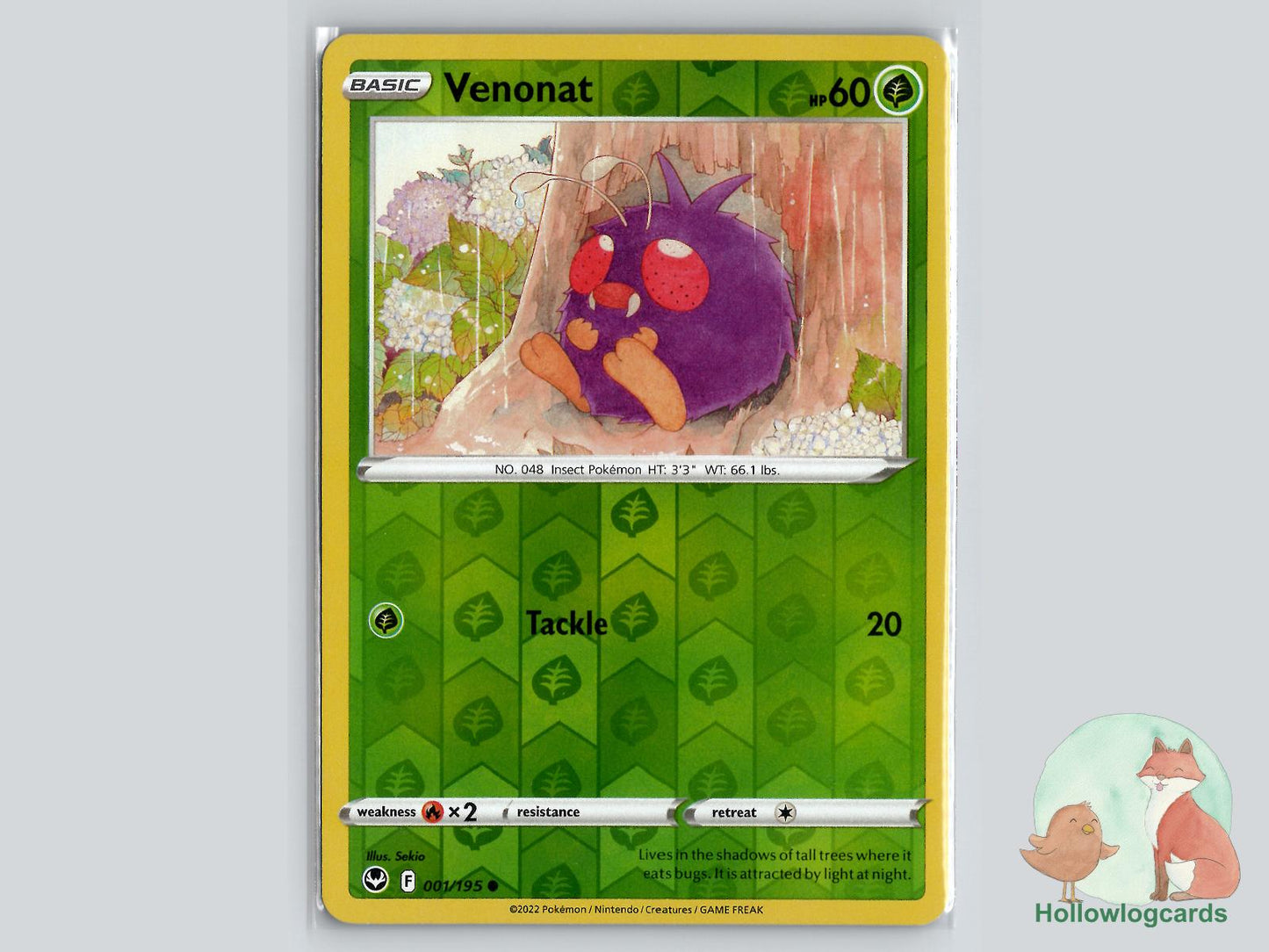 Venonat (001/195) - Silver Tempest Pokémon Card