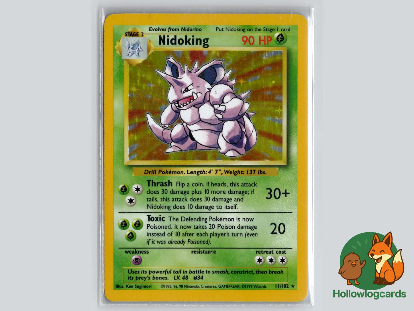 Nidoking (11/102) - Base Pokémon Card
