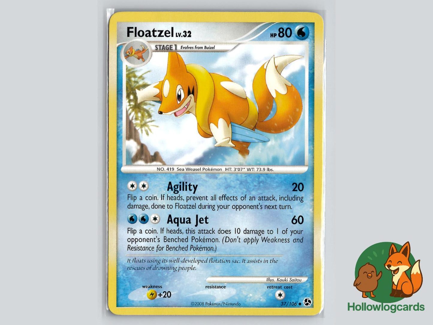 Floatzel (37/106) - Great Encounters Pokémon Card