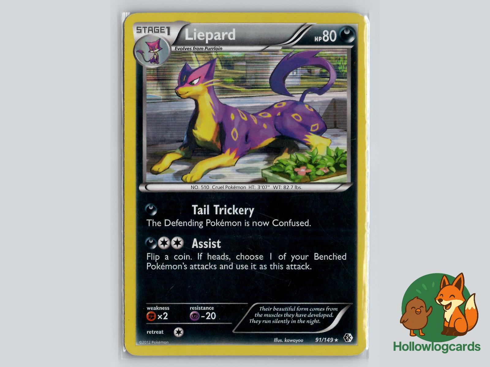 Liepard (91/149) - Boundaries Crossed Pokémon Card