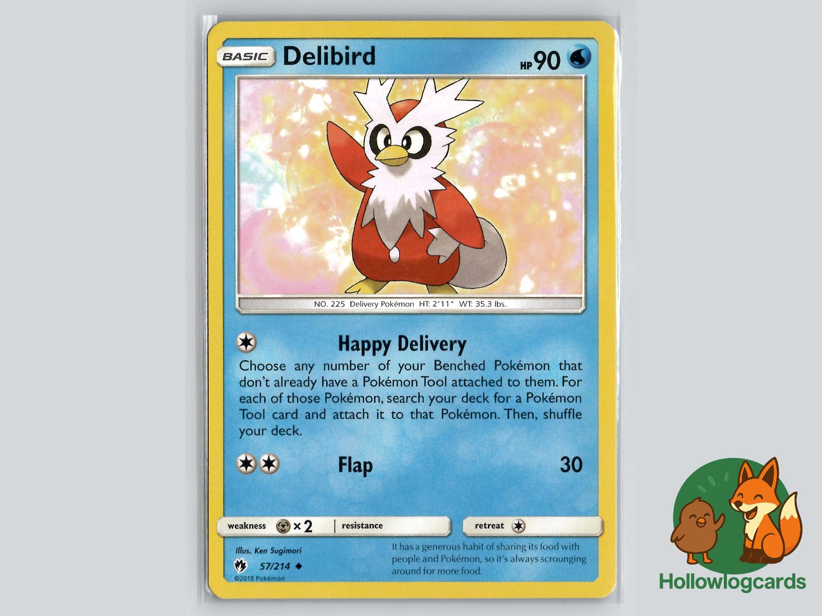 Delibird (57/214) - Lost Thunder Pokémon Card