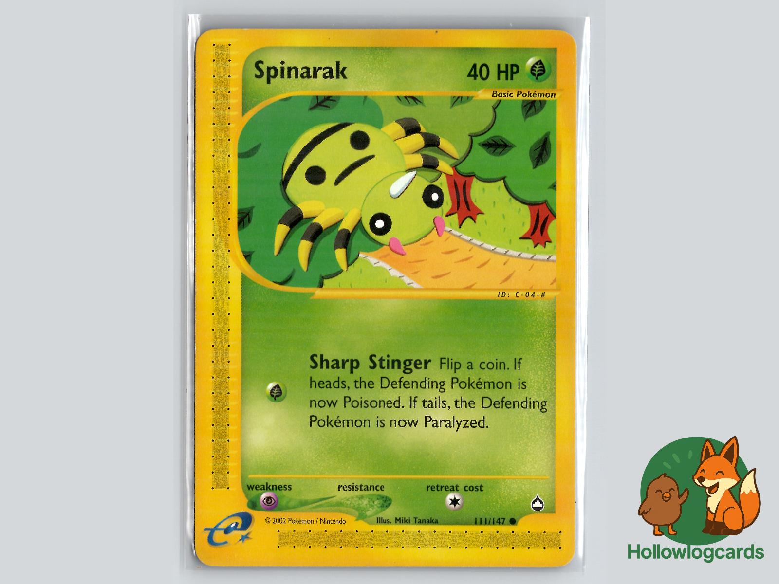 Spinarak (111/147) - Aquapolis Pokémon Card