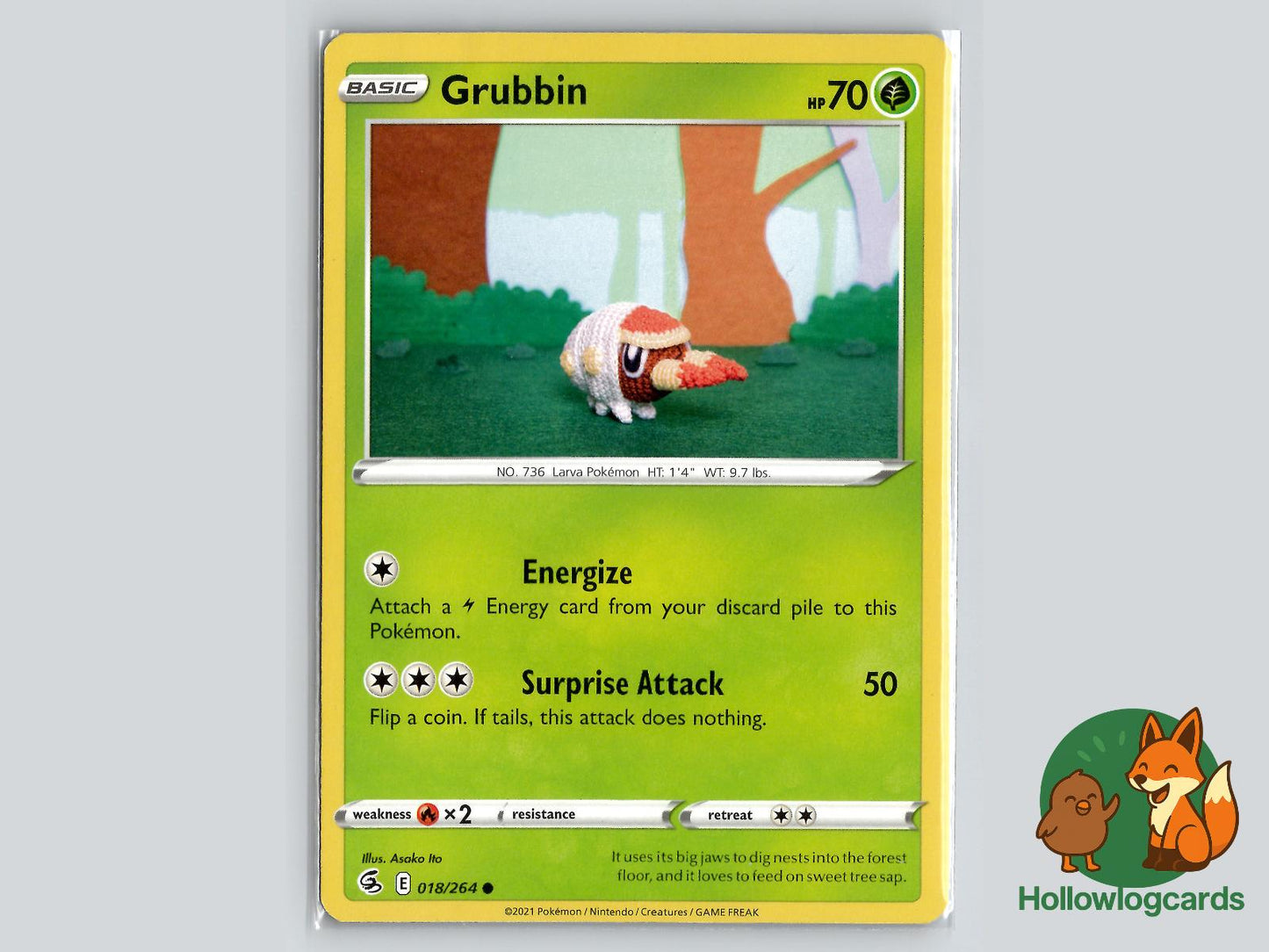 Grubbin (018/264) - Fusion Strike Pokémon Card