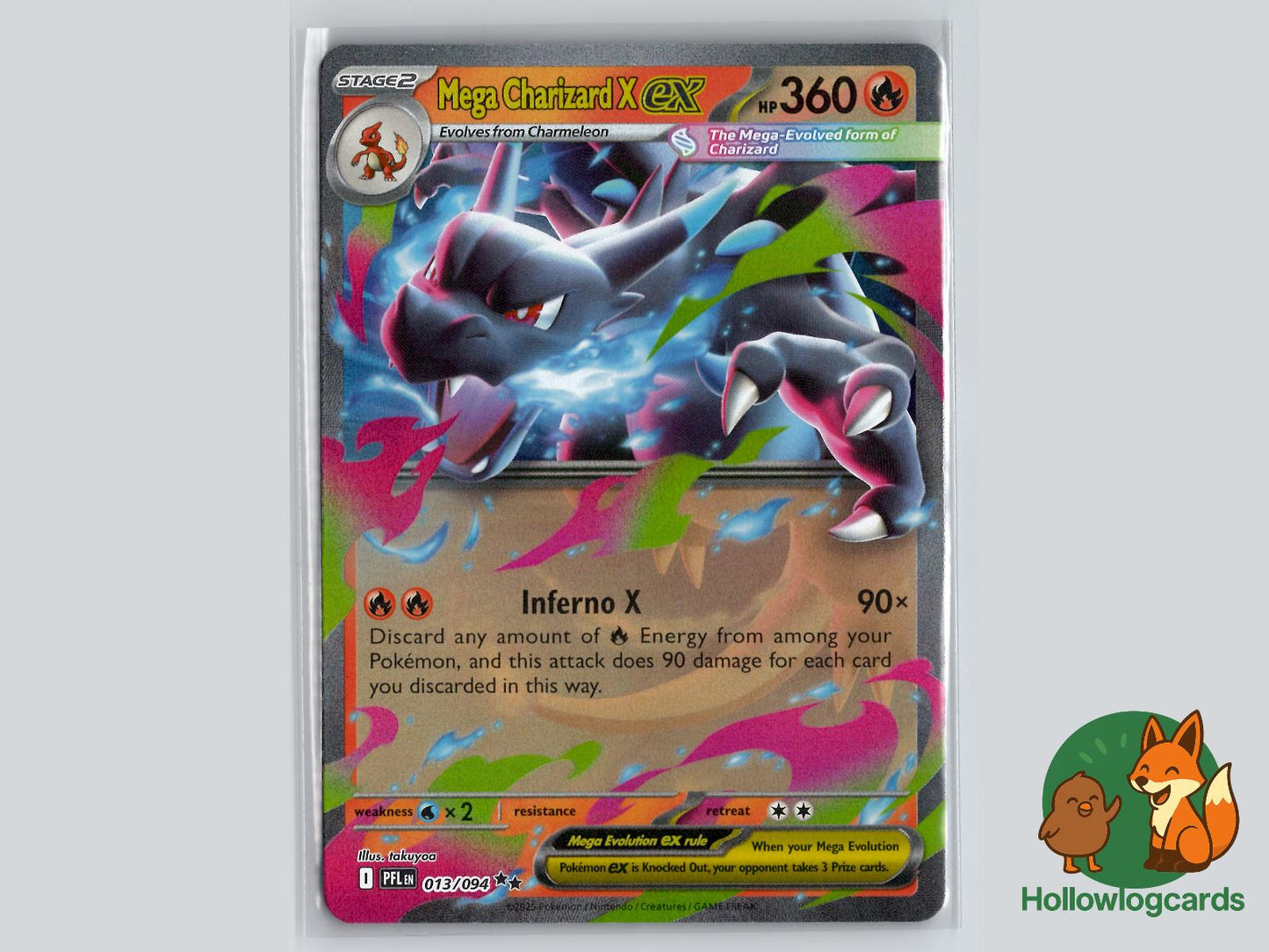 Mega Charizard X ex (013/094) - Phantasmal Flames Pokémon Card