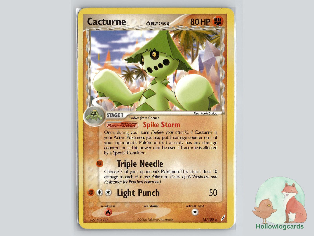 Cacturne (15/100) - Crystal Guardians Pokémon Card