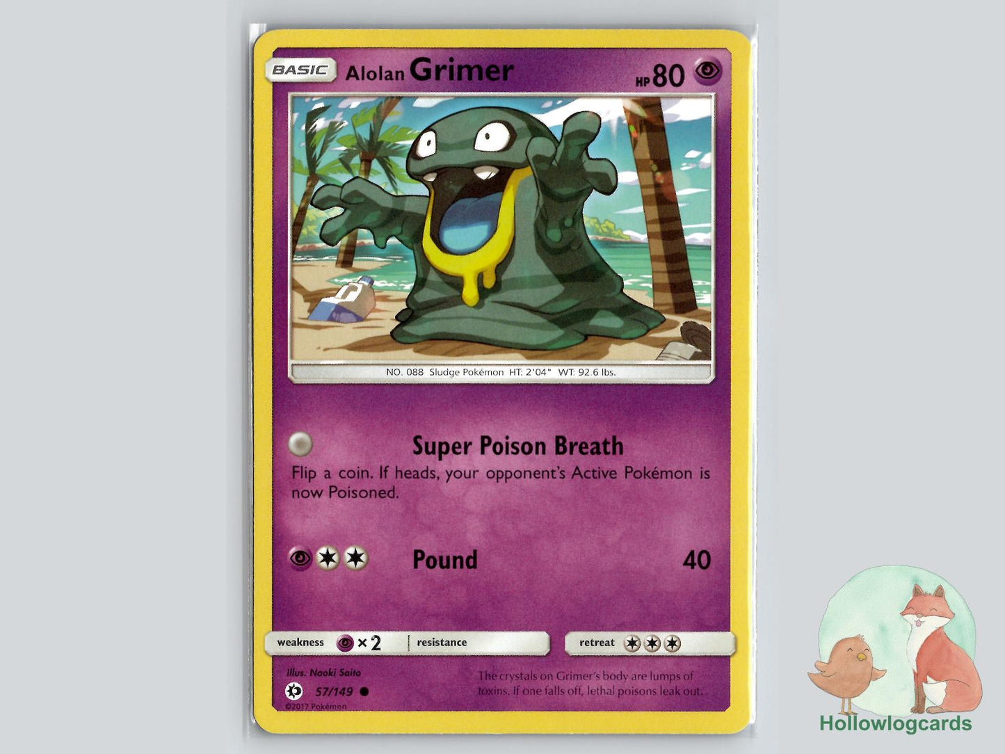 Alolan Grimer (57/149) - Base Pokémon Card