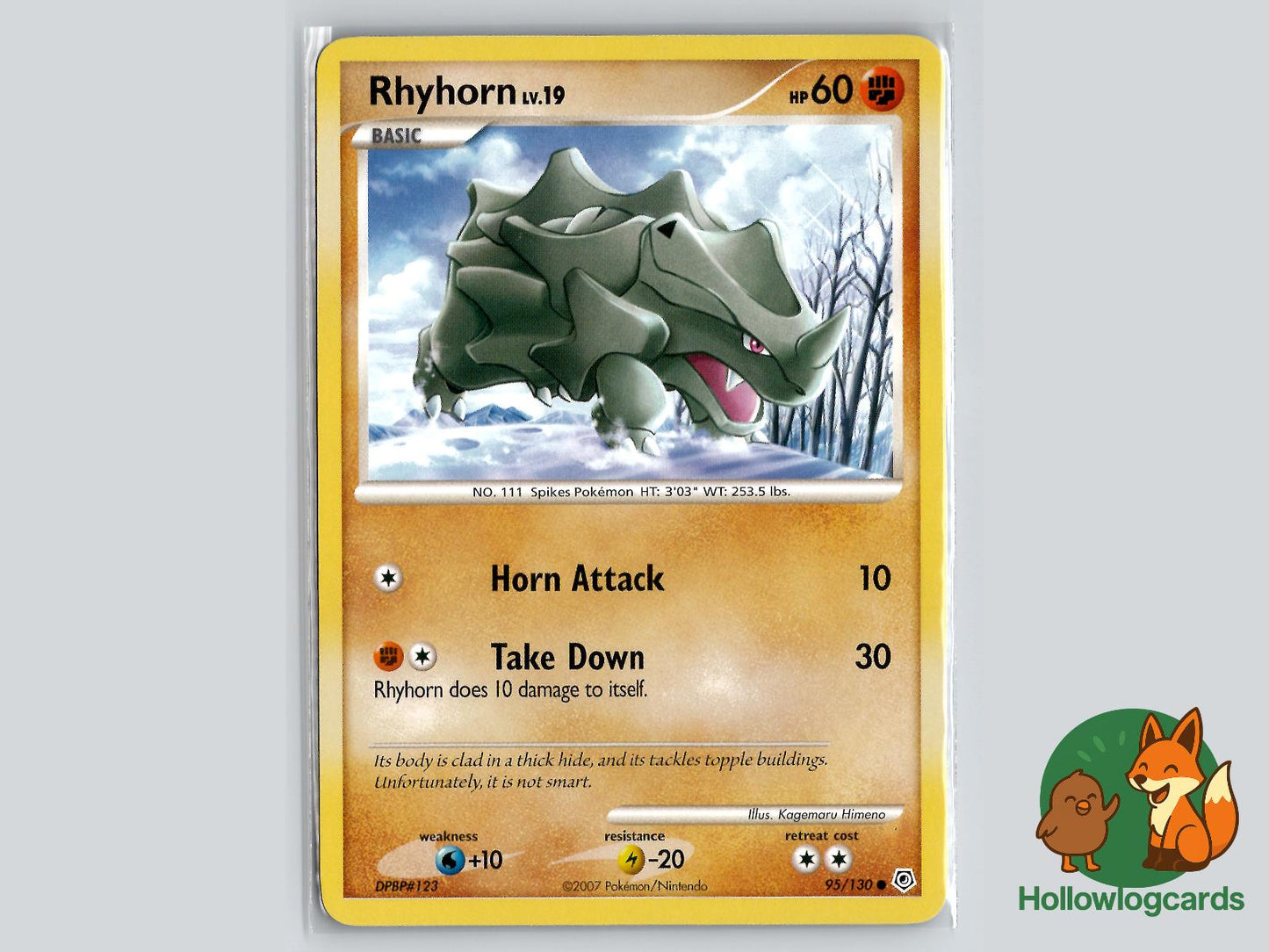 Rhyhorn (95/130) - Diamond & Pearl Pokémon Card