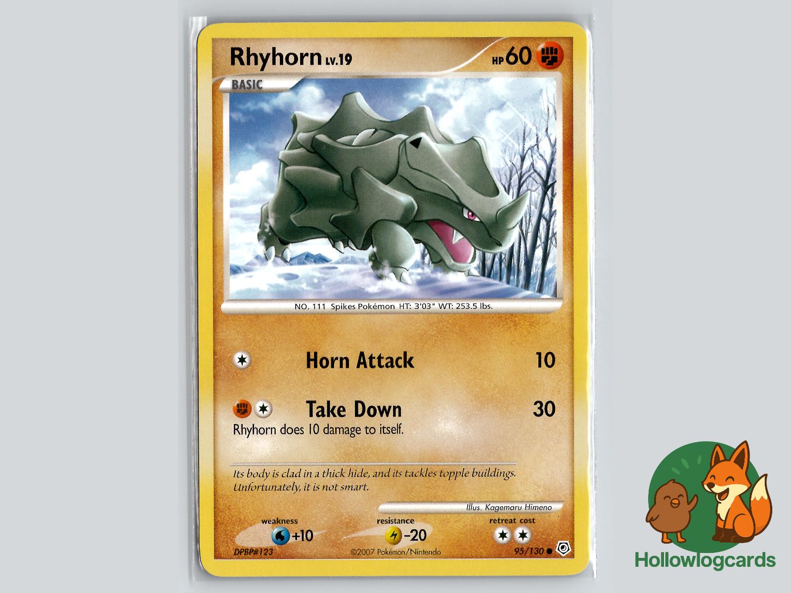 Rhyhorn (95/130) - Diamond & Pearl Pokémon Card