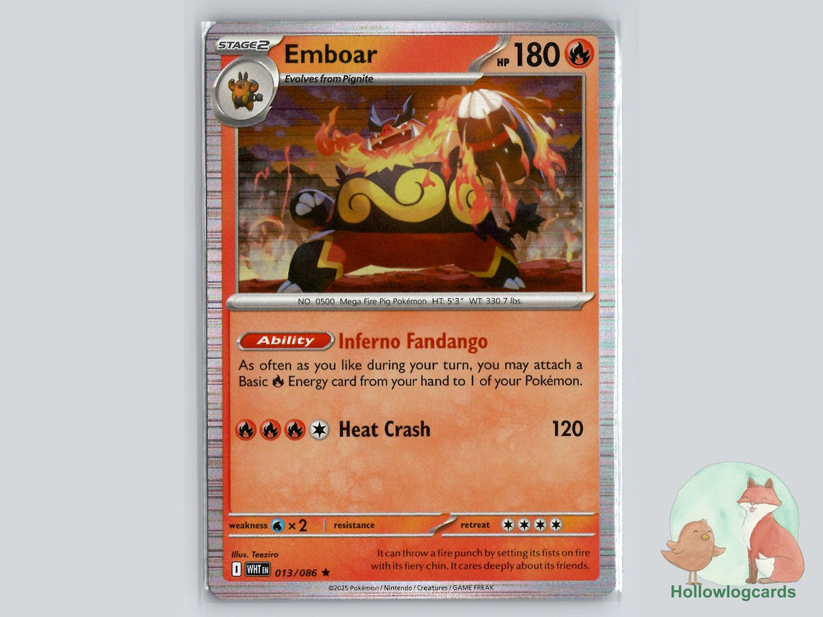 Emboar (013/086) - White Flare Pokémon Card